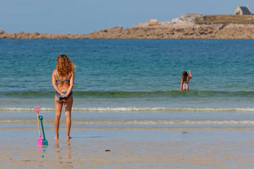 Frau am Strand